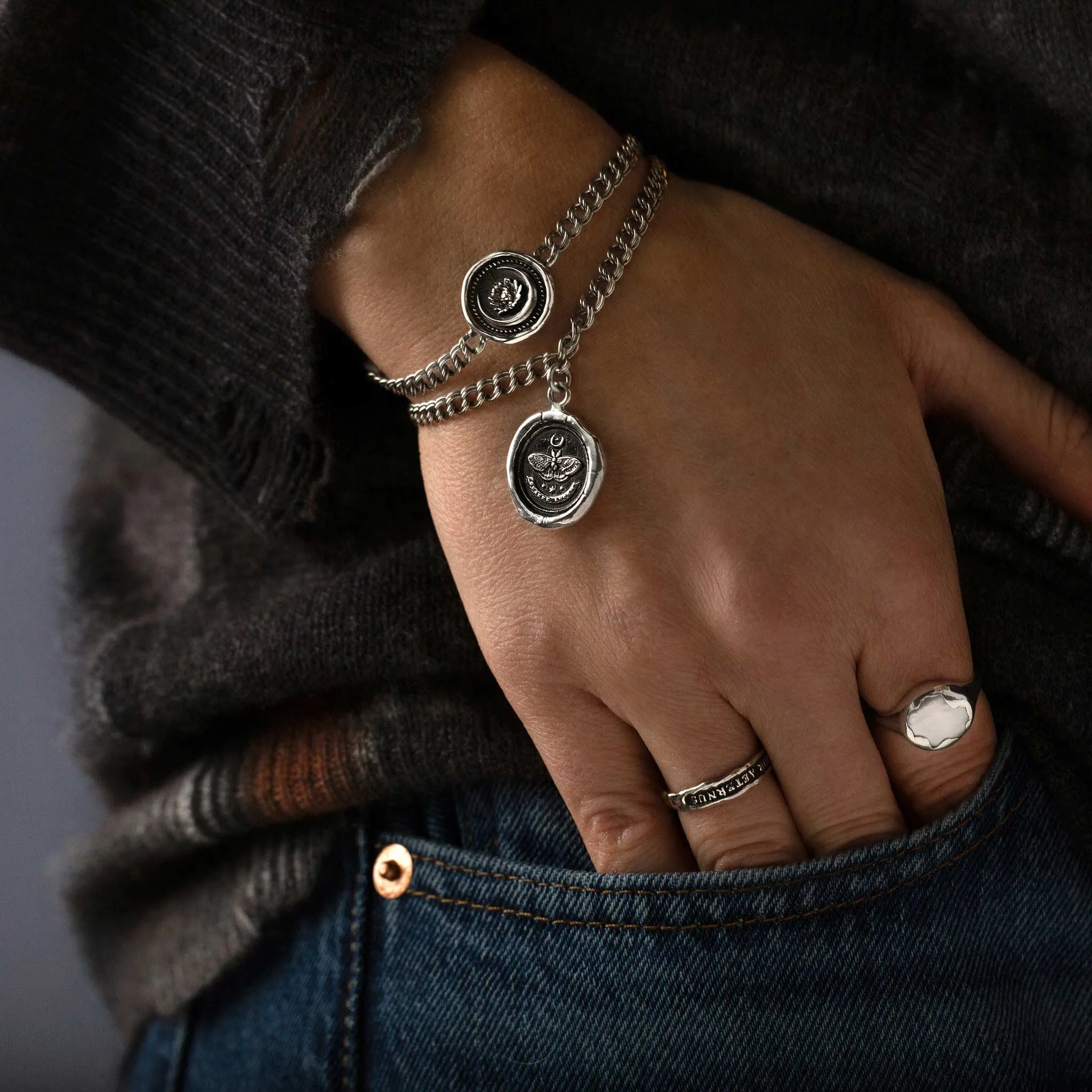 Love Is the Breath That Sustains Us Textured Band Ring