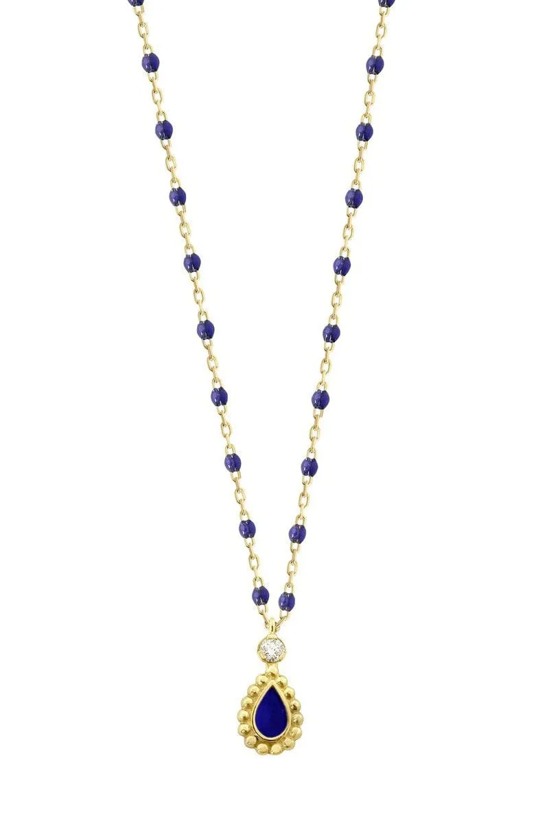 Lucky Cashmere Necklace - 16.5in - Lapis