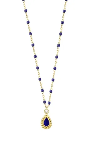 Lucky Cashmere Necklace - 16.5in - Lapis