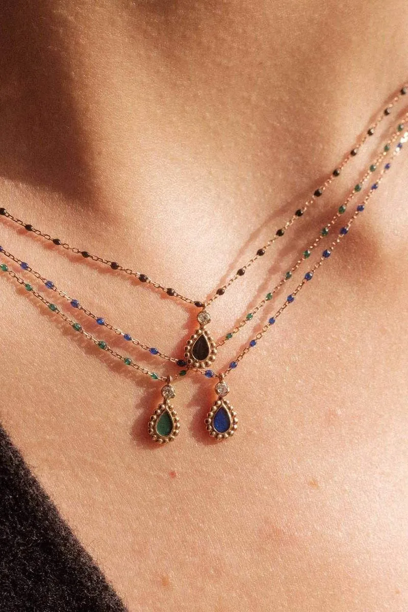 Lucky Cashmere Necklace - 16.5in - Lapis