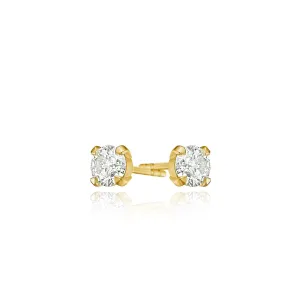 Lumina 18K Gold Studs w. Diamond 1 ct