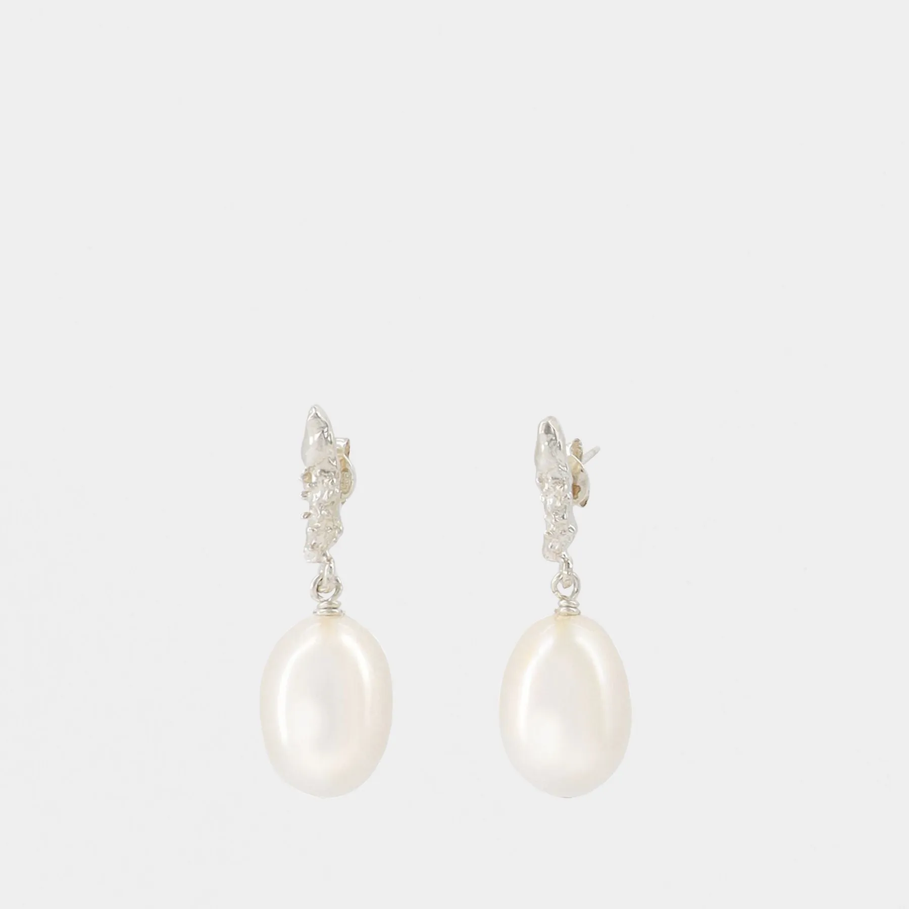 Lustre of the Moon Earrings in Silver
