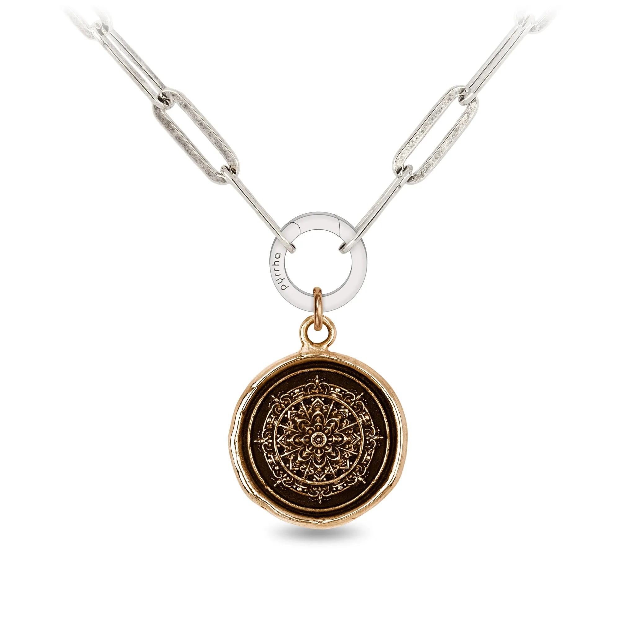 Mandala Large Paperclip Chain Necklace