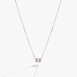 March Birthstone Precious Pendant Necklace