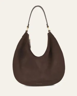 MARGO SHOULDER BAG BITTER CHOC SUEDE Jo Mercer