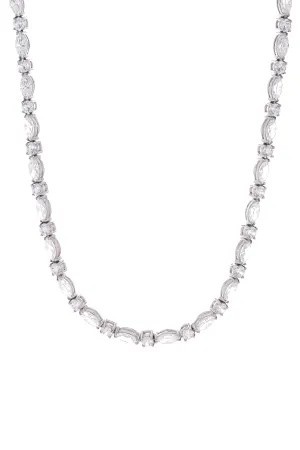 Marquis and Round Cubic Zirconia Necklace
