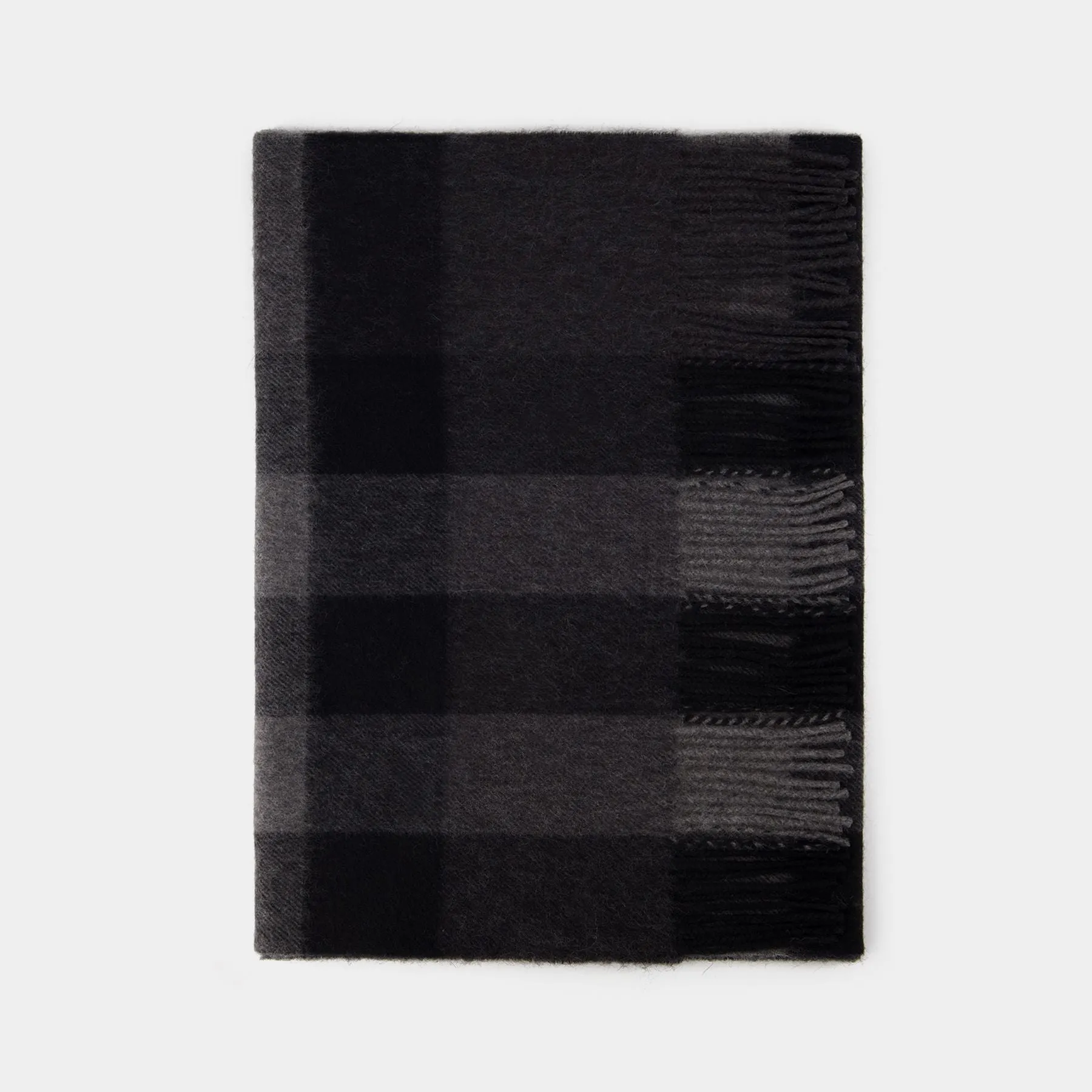 Mega Check Scarf - Burberry - Cashmere - Grey