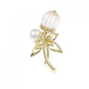 Mikimoto yellow gold (18K) Brooch (Pre-Owned)