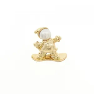 Mikimoto yellow gold (18K) Brooch (Pre-Owned)