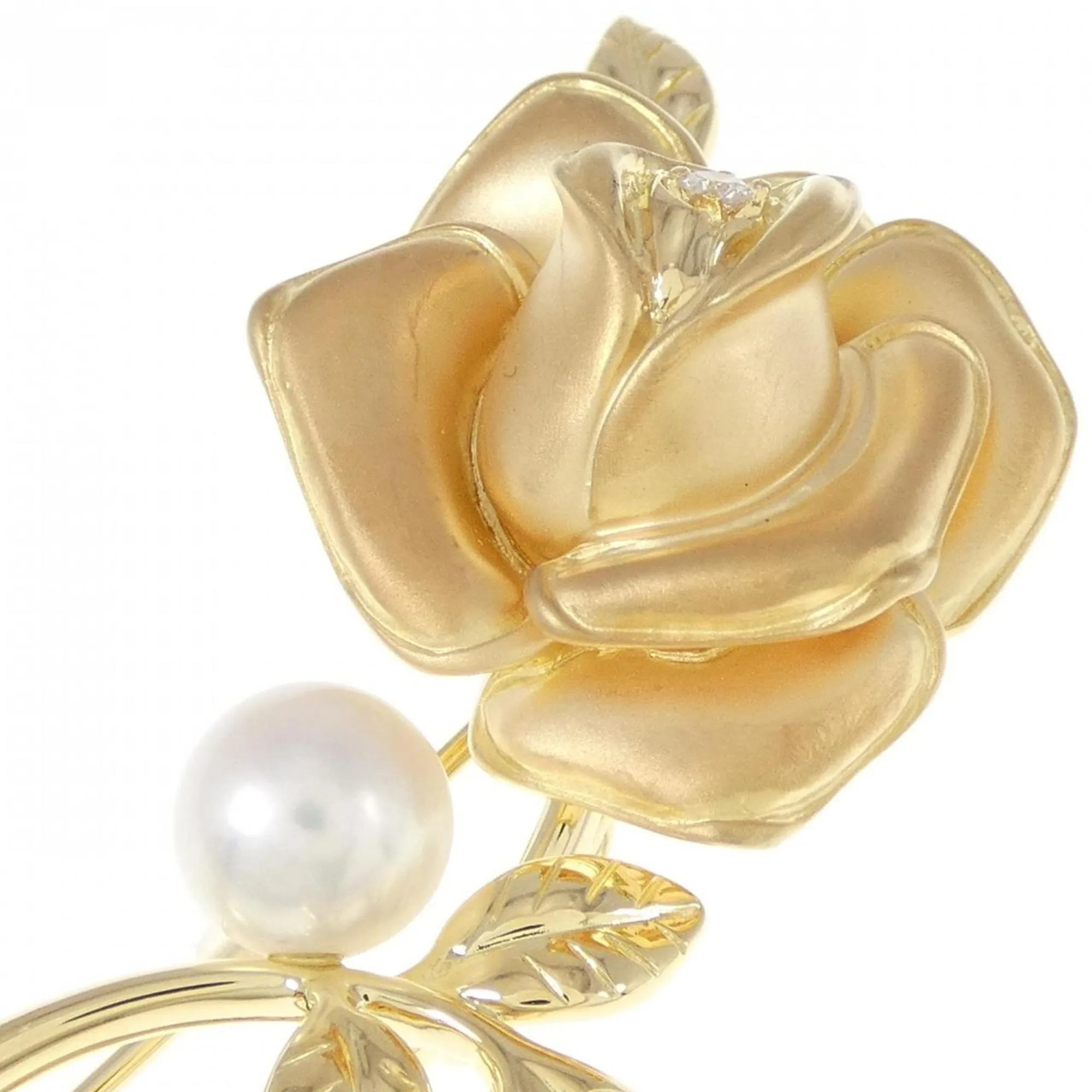 Mikimoto yellow gold (18K) Brooch (Pre-Owned)