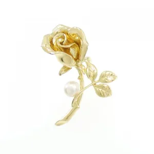Mikimoto yellow gold (18K) Brooch (Pre-Owned)
