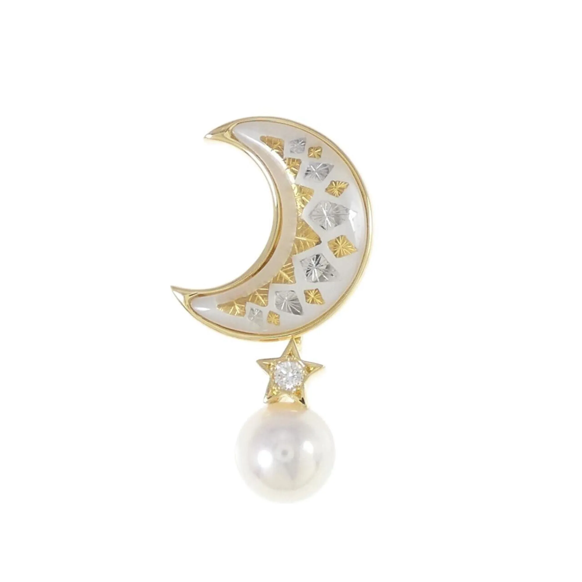 Mikimoto yellow gold (18K) Brooch (Pre-Owned)