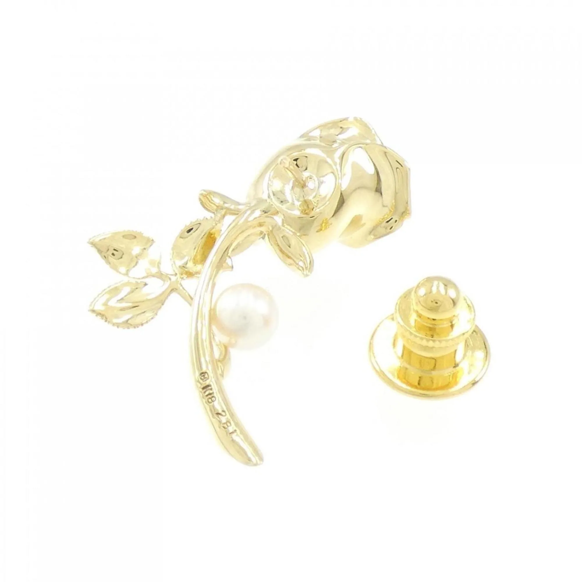 Mikimoto yellow gold (18K) Brooch (Pre-Owned)
