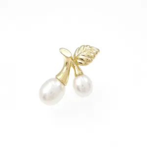 Mikimoto yellow gold (18K) Brooch (Pre-Owned)