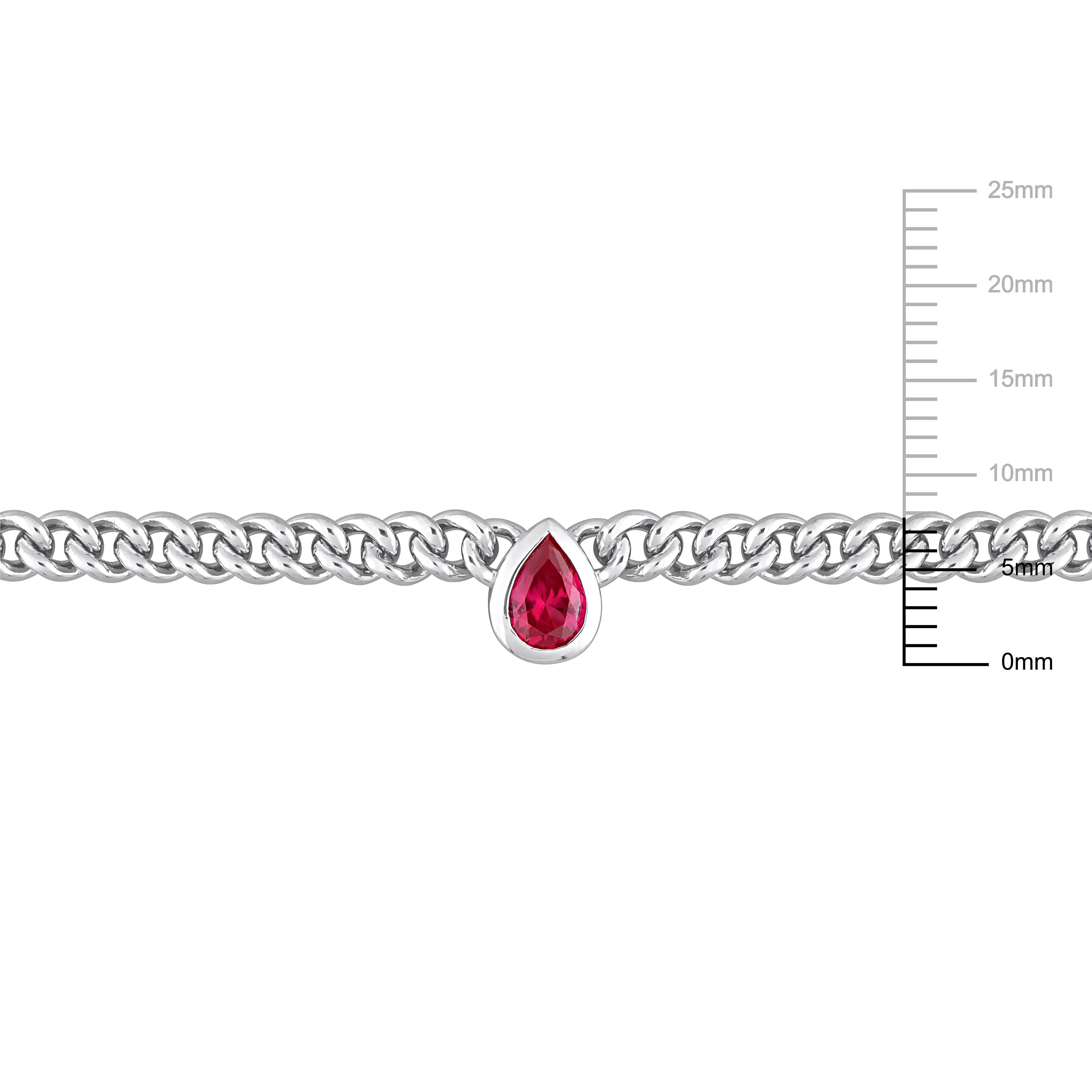 Mimi & Max 2-Piece Set 2 1/3ct TGW Created Ruby Jewelry Set Sterling Silver