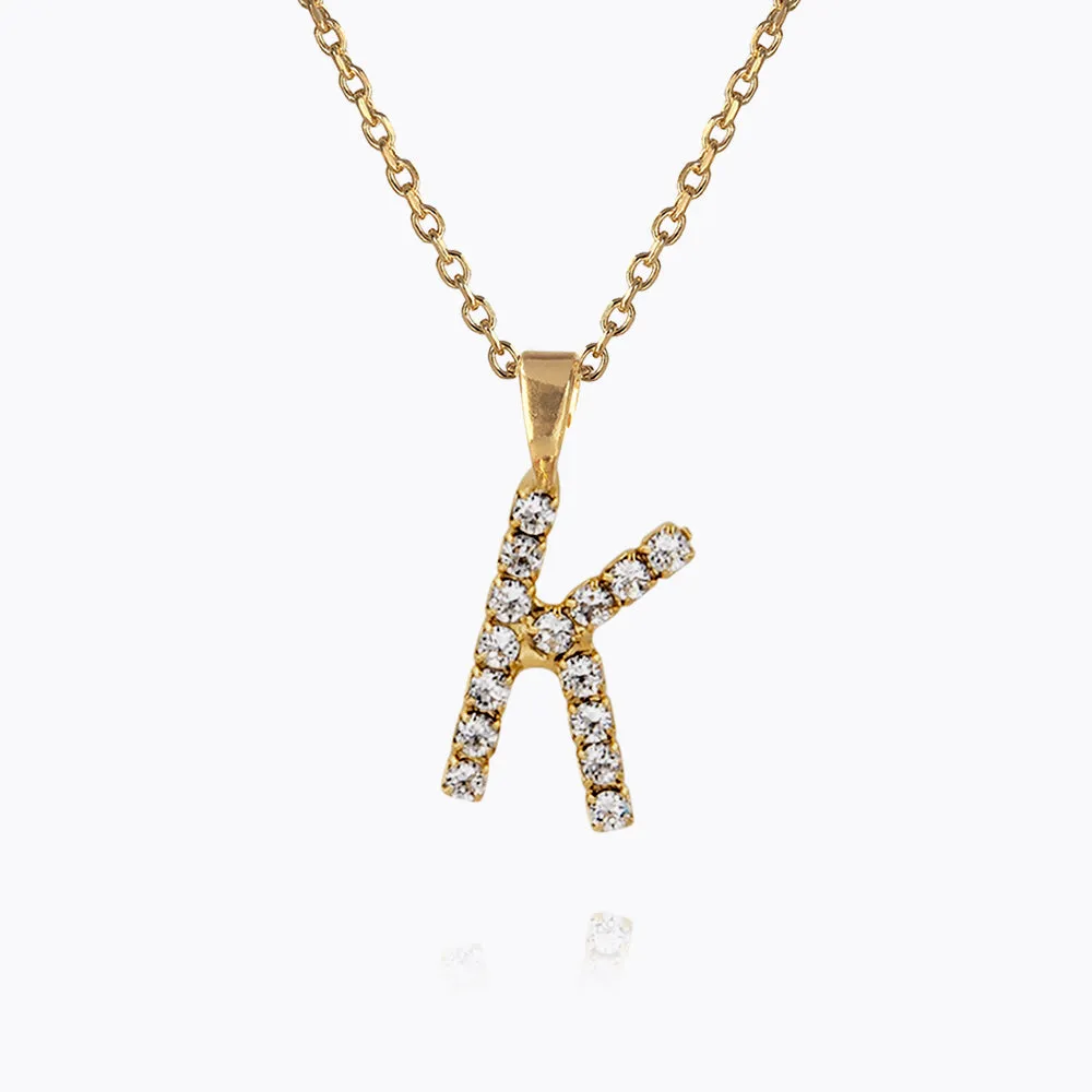 Mini Letter Necklace K / Crystal Caroline Svedbom