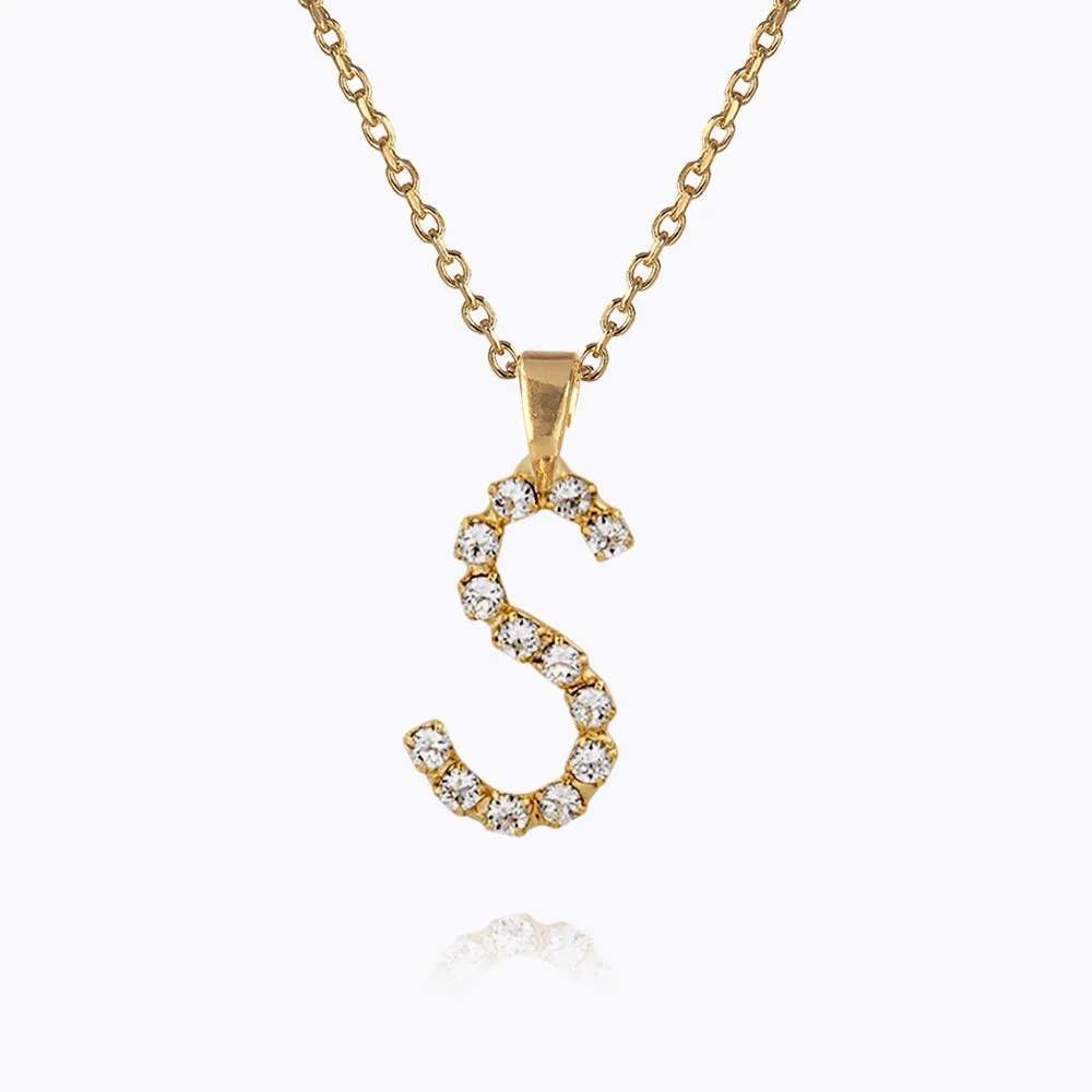 Mini Letter Necklace S / Crystal Caroline Svedbom