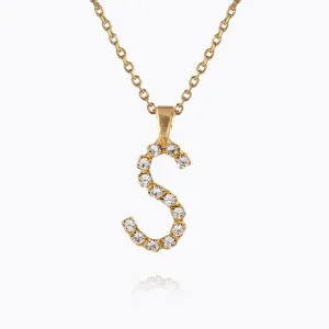 Mini Letter Necklace S / Crystal Caroline Svedbom