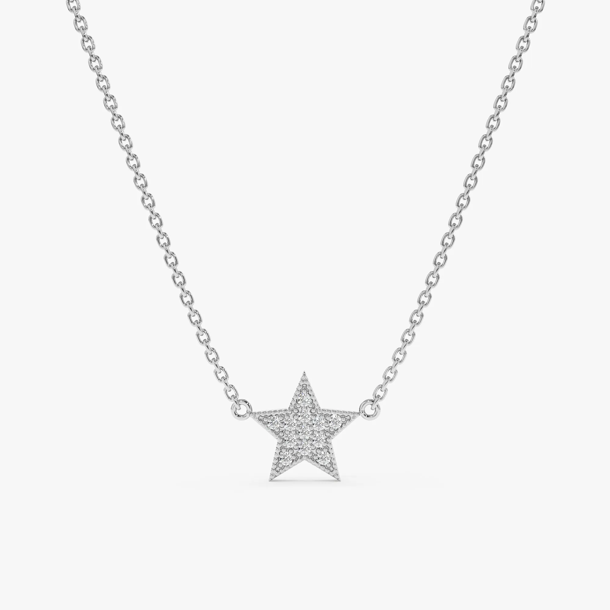 Mini Pave Diamond Star Necklace, Luz SARAHELISE