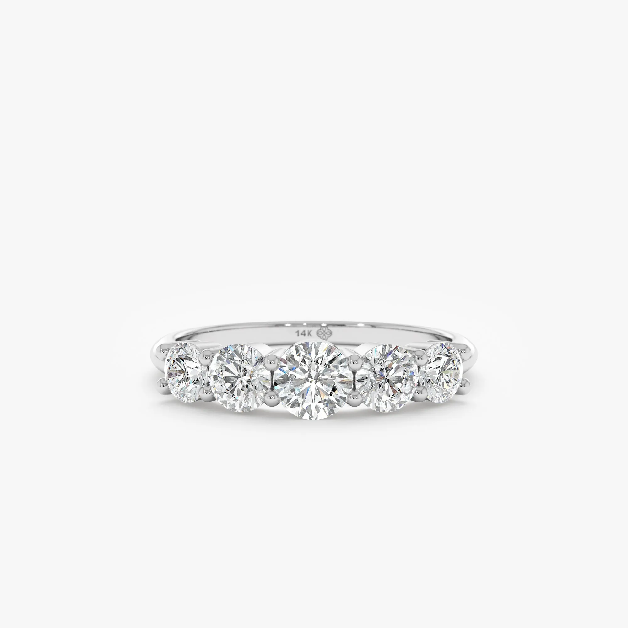 Minimalist Diamond Ring, Half-Eternity Ring, Alia SARAHELISE