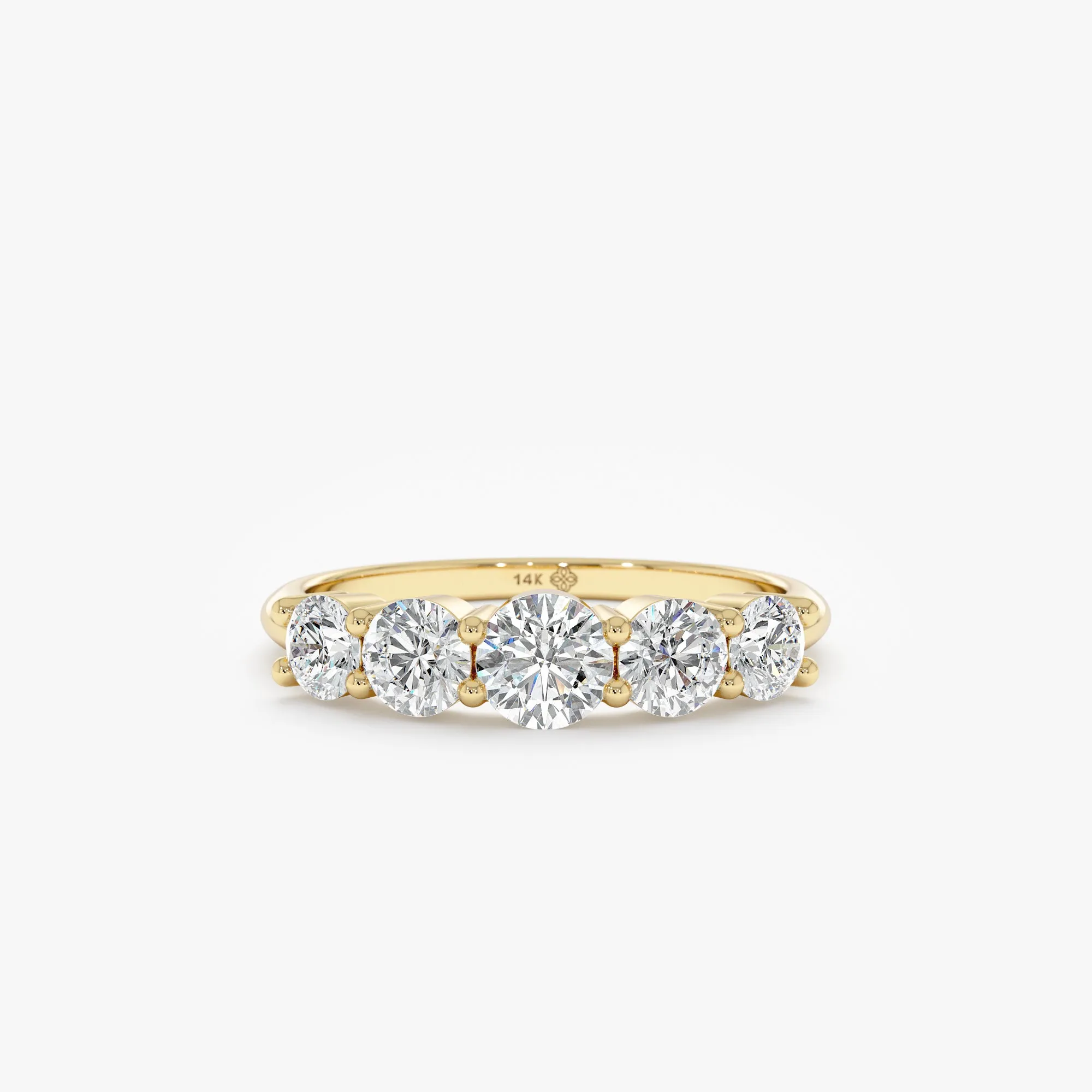 Minimalist Diamond Ring, Half-Eternity Ring, Alia SARAHELISE