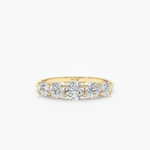 Minimalist Diamond Ring, Half-Eternity Ring, Alia SARAHELISE
