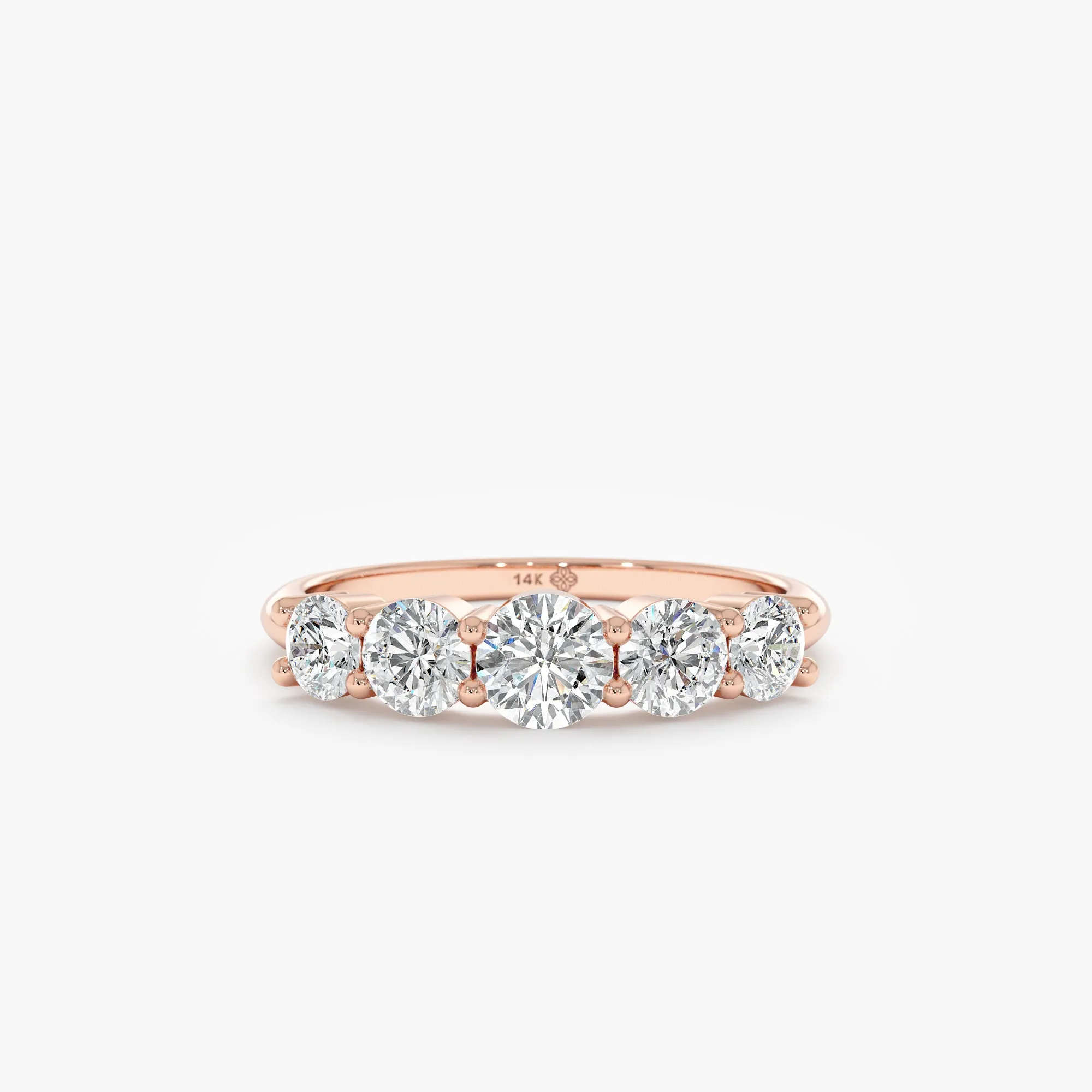 Minimalist Diamond Ring, Half-Eternity Ring, Alia SARAHELISE