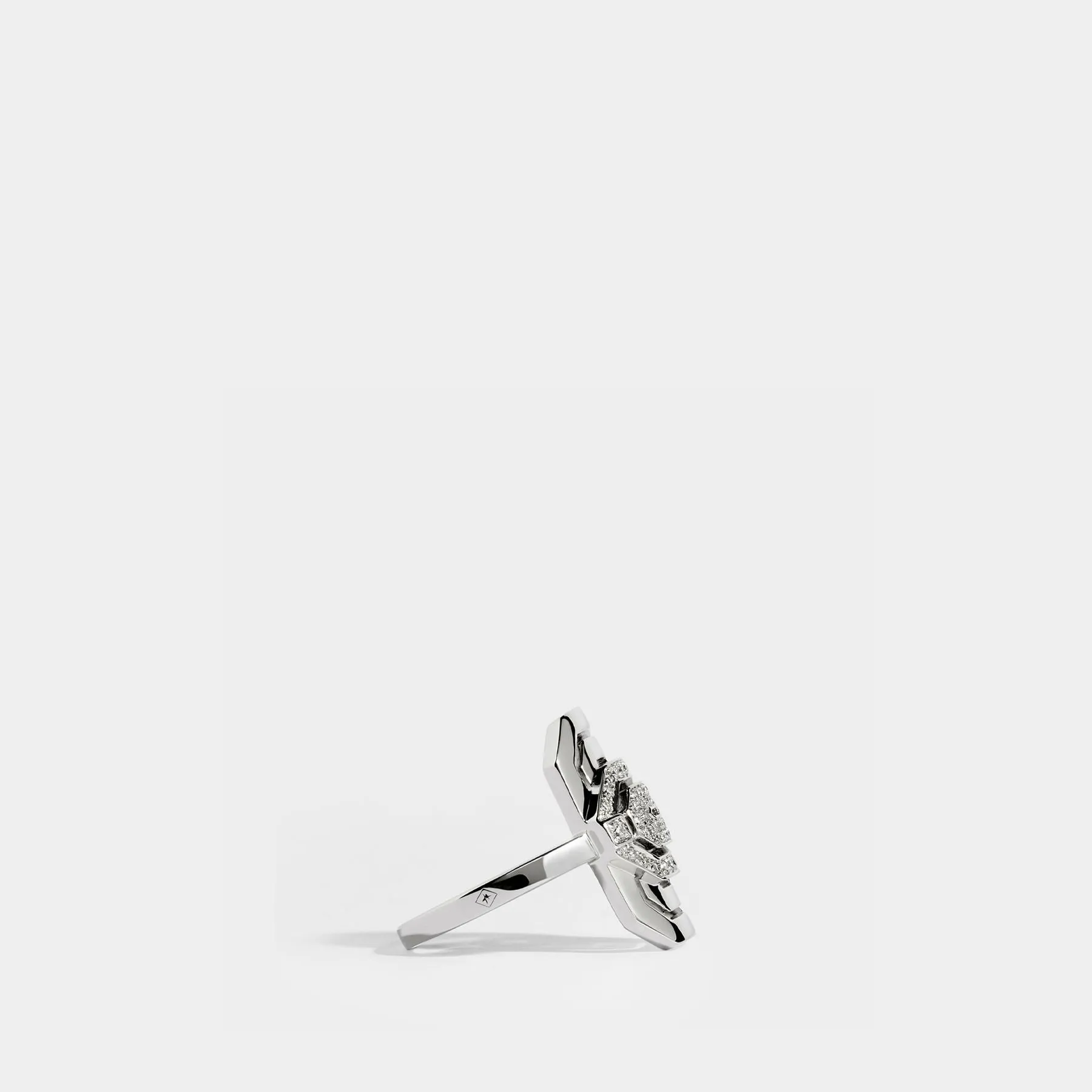 My Way Mini Semi-Pavé Ring in Diamonds/Silver