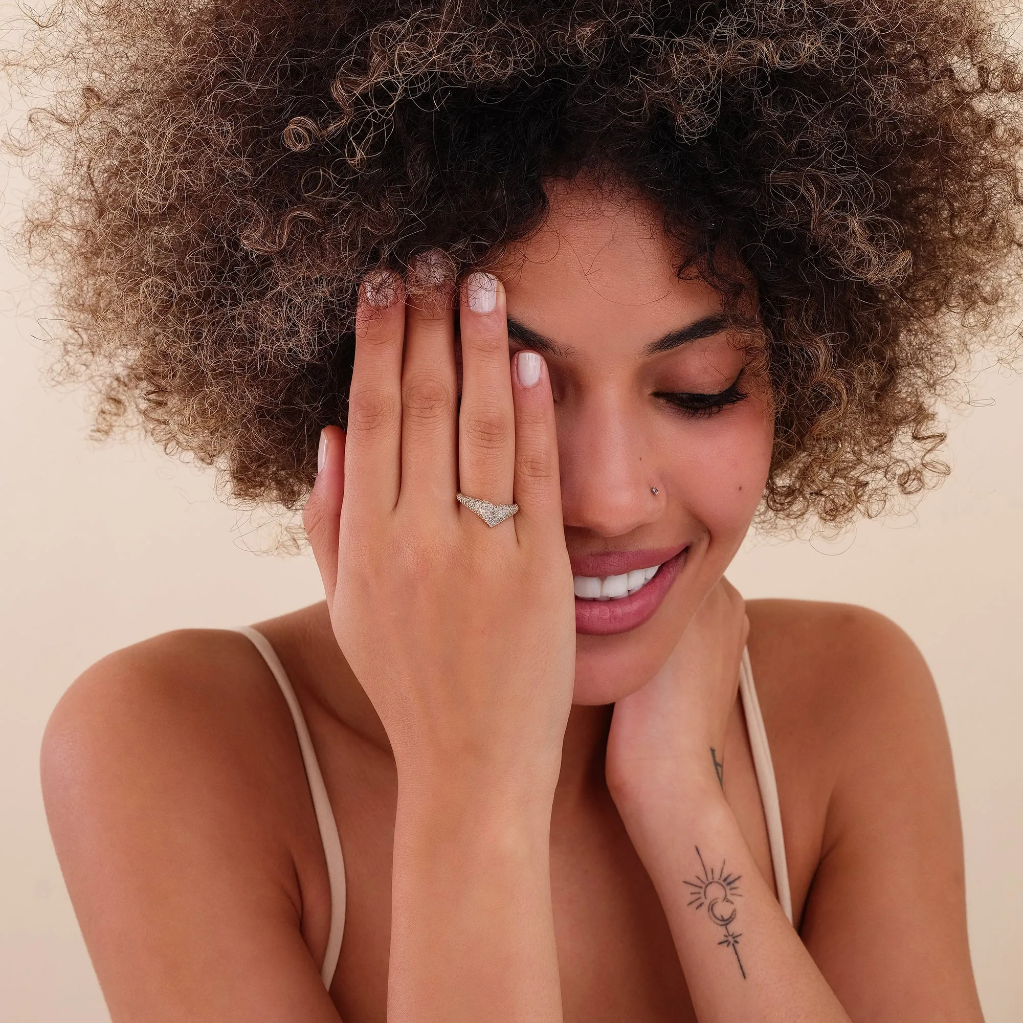 Natural Diamonds Heart Signet Ring, Sorel SARAHELISE