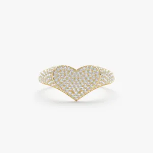 Natural Diamonds Heart Signet Ring, Sorel SARAHELISE