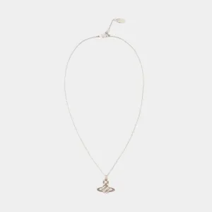 Necklace Assita Bas Relief - Vivienne Westwood - Brass - Silver plated