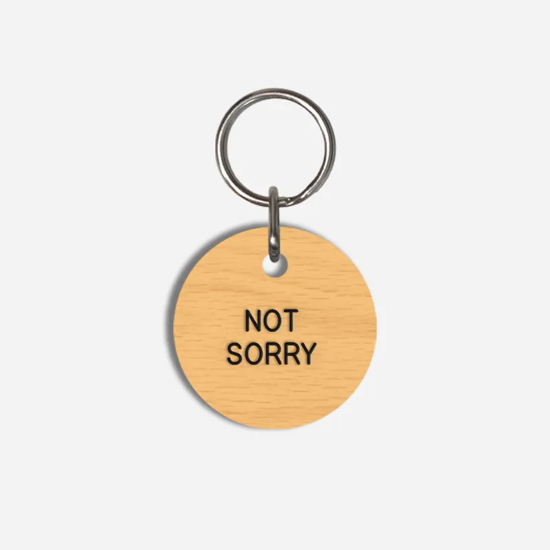 NOT SORRY Small Pet Tag