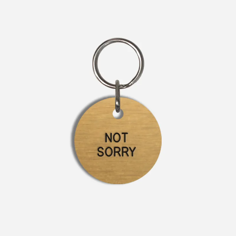 NOT SORRY Small Pet Tag