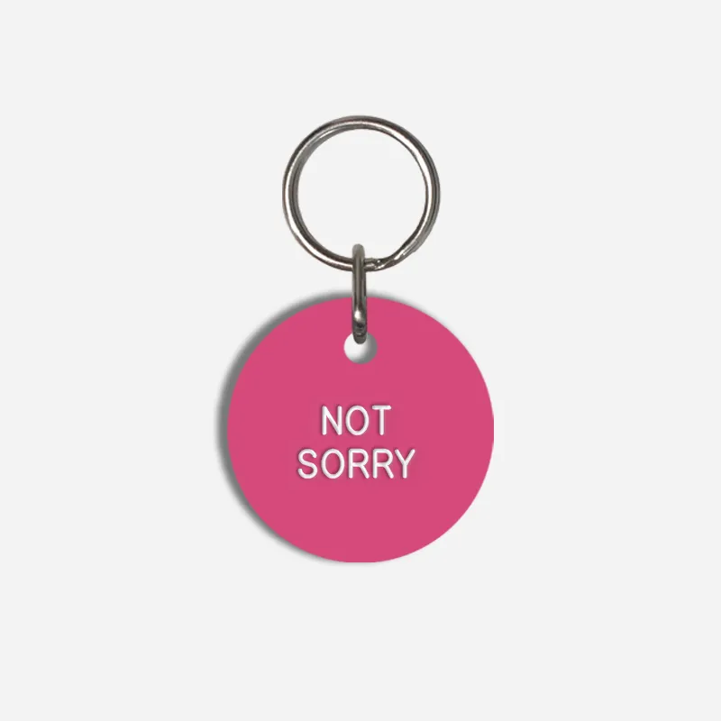 NOT SORRY Small Pet Tag