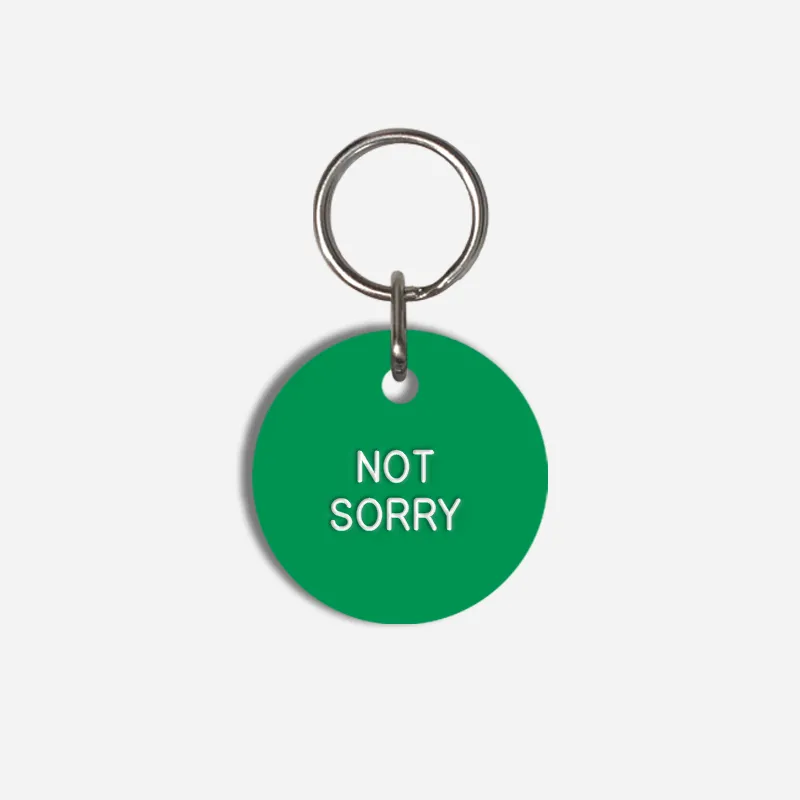 NOT SORRY Small Pet Tag