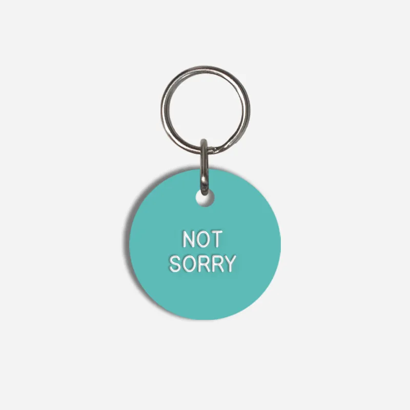 NOT SORRY Small Pet Tag