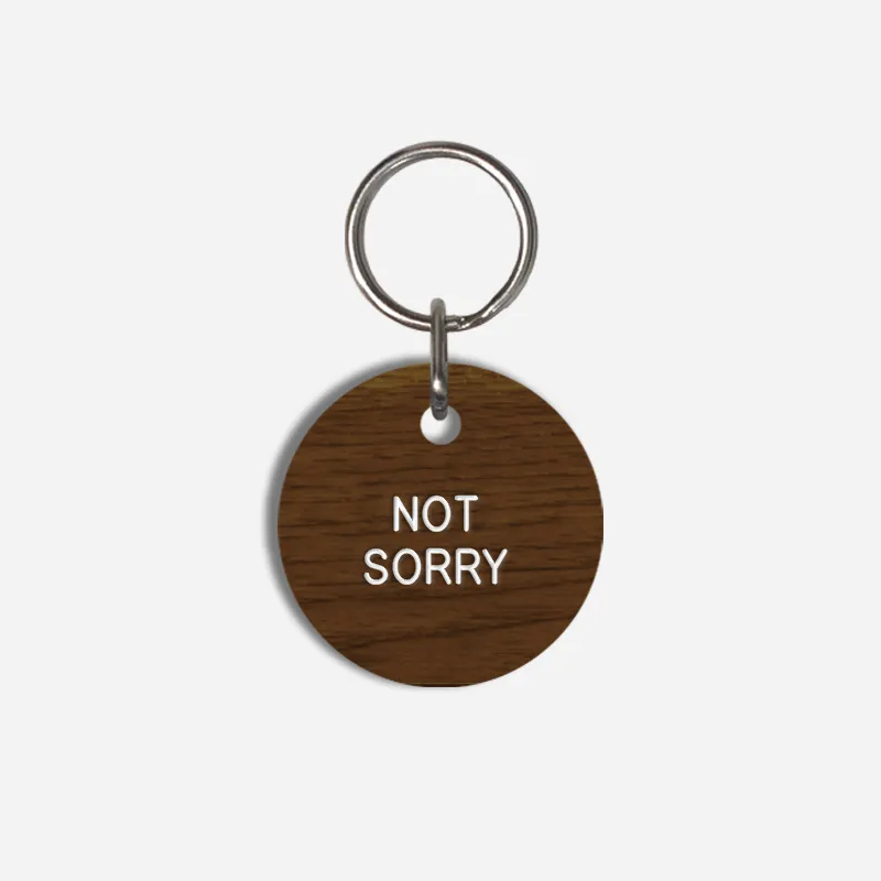 NOT SORRY Small Pet Tag