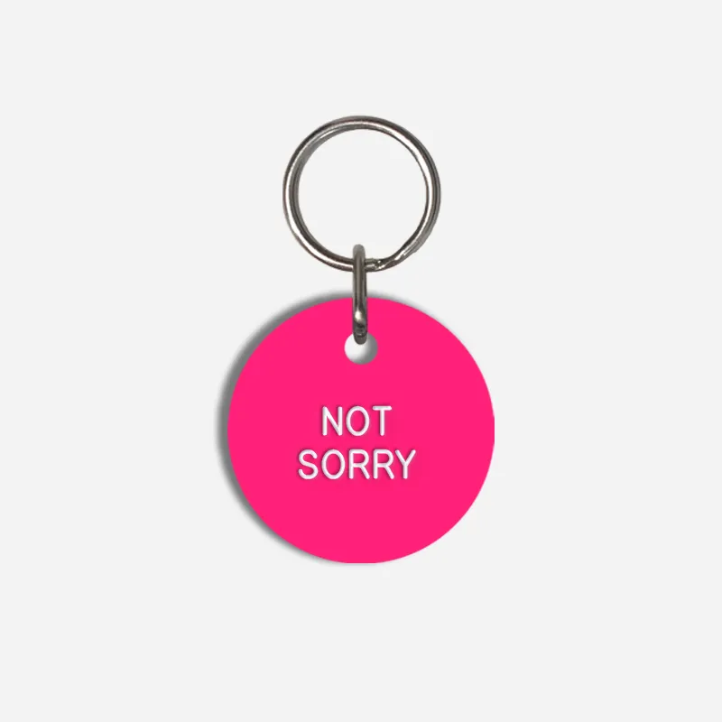 NOT SORRY Small Pet Tag