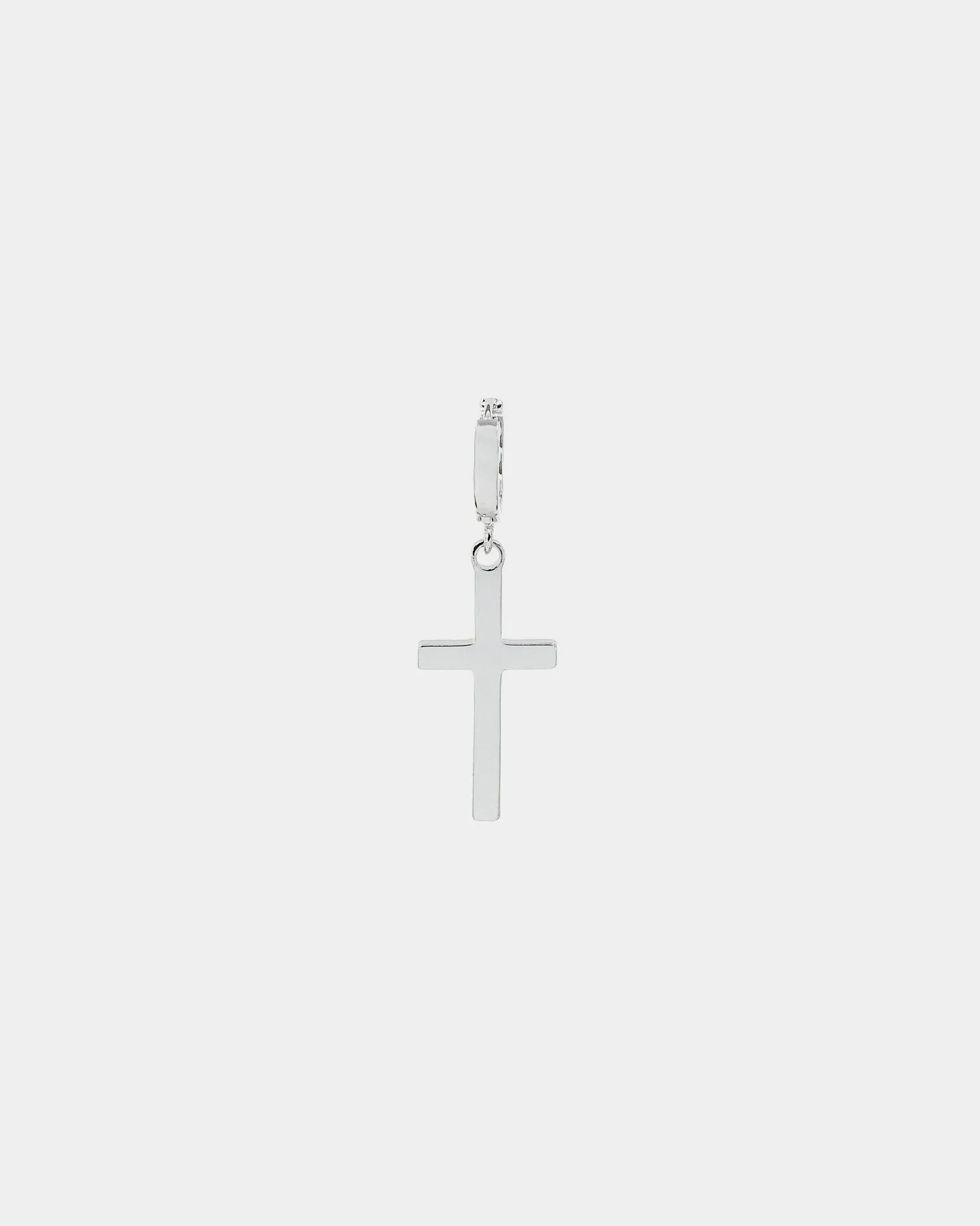NXS Cross Earring White Gold