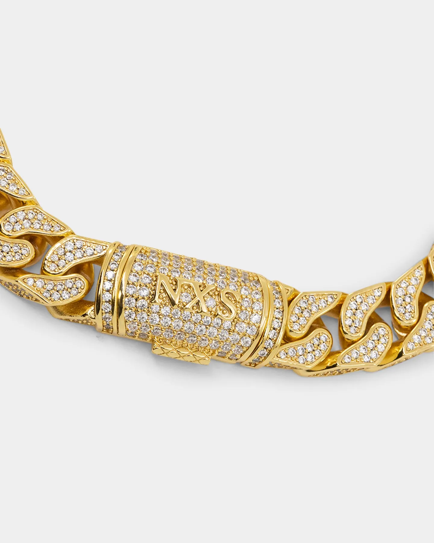 NXS Goliath Iced Curb Chain Iced Gold