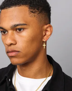 NXS Mini Cross Earring Gold