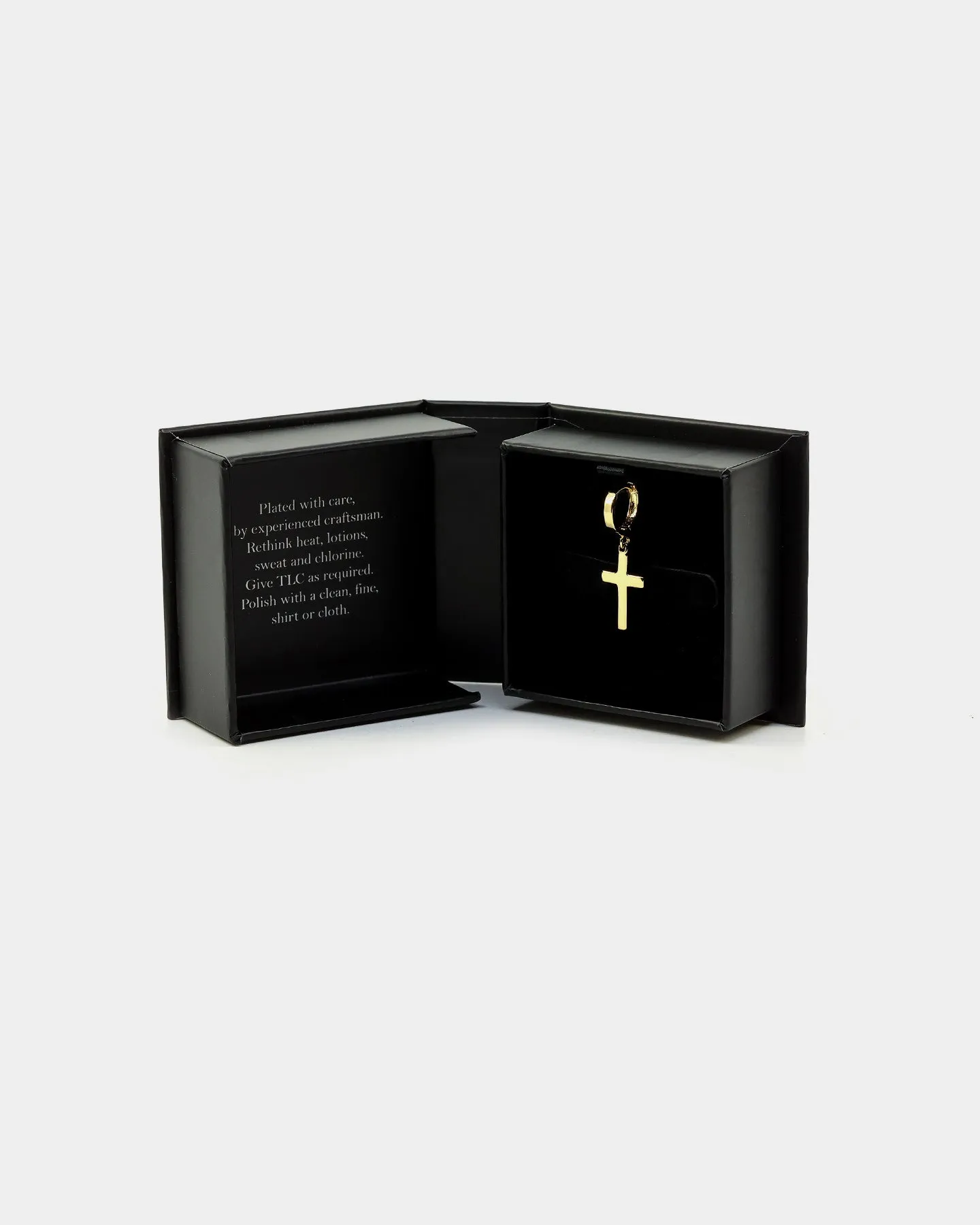 NXS Mini Cross Earring Gold