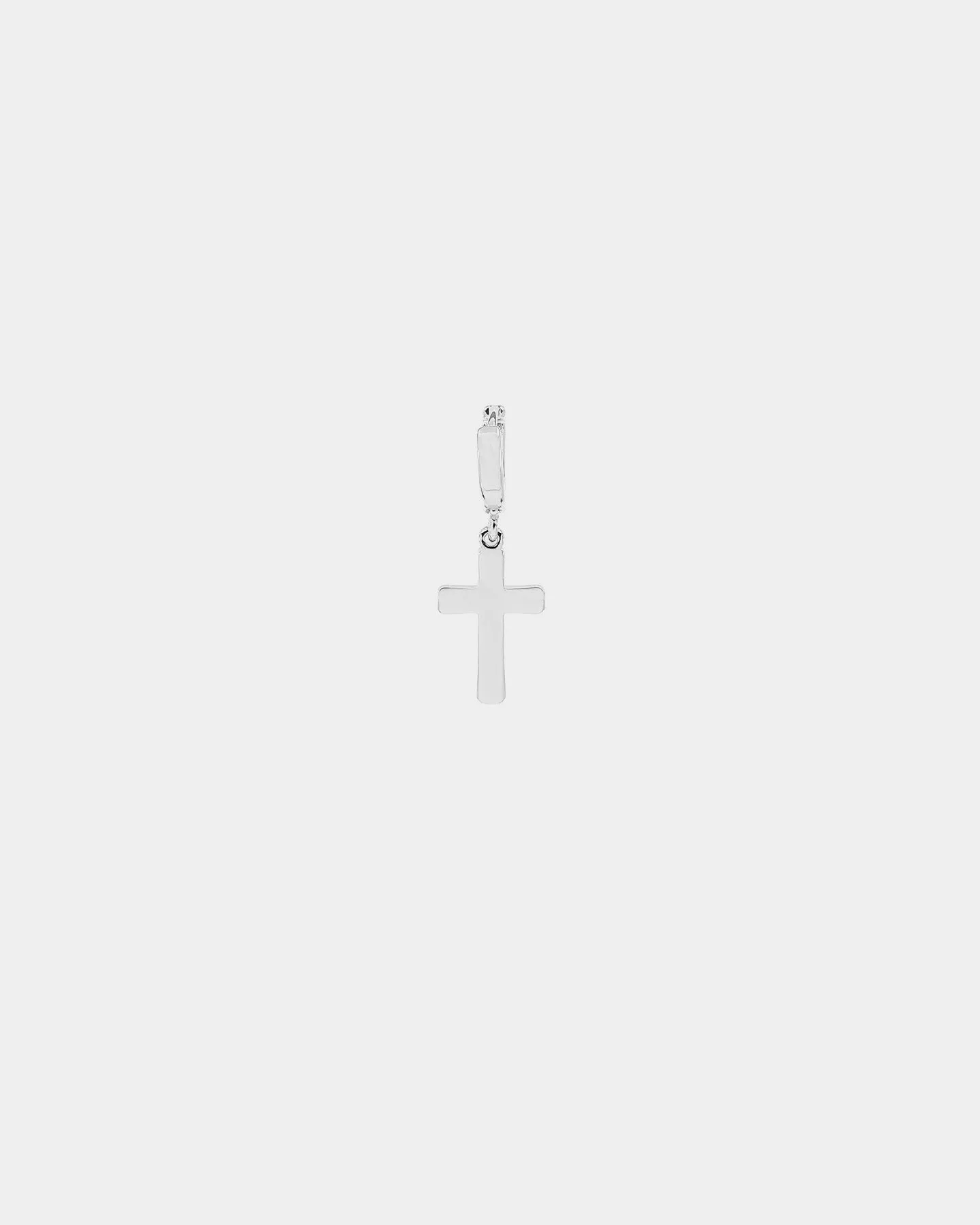 NXS Mini Cross Earring White Gold