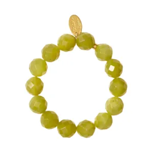 Olive Jade Beaded Bracelet