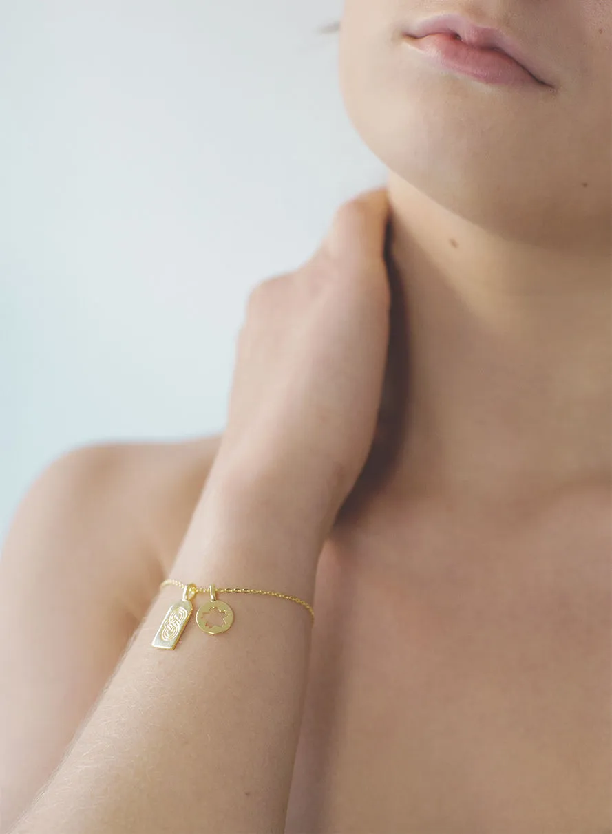 Omamori Sakura Gold Plated Bracelet