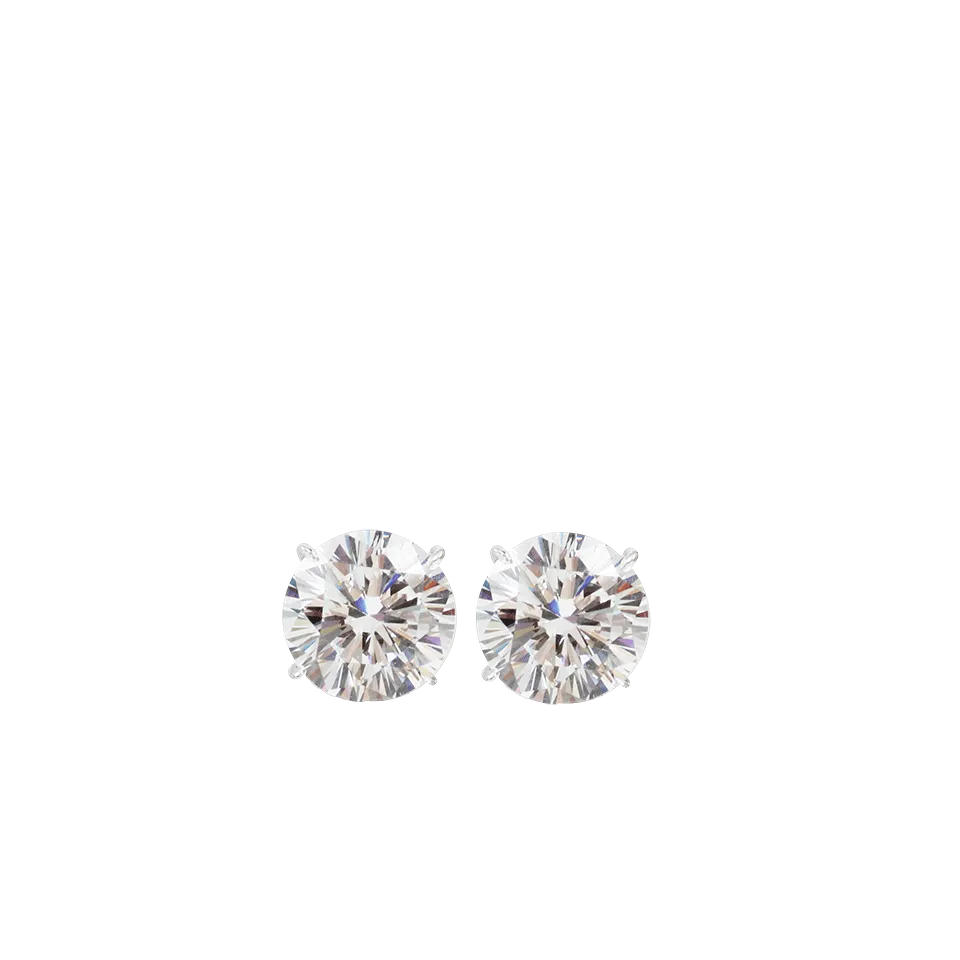 Omega Round Stud Earrings