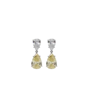 Oprah Canary Pear Earrings