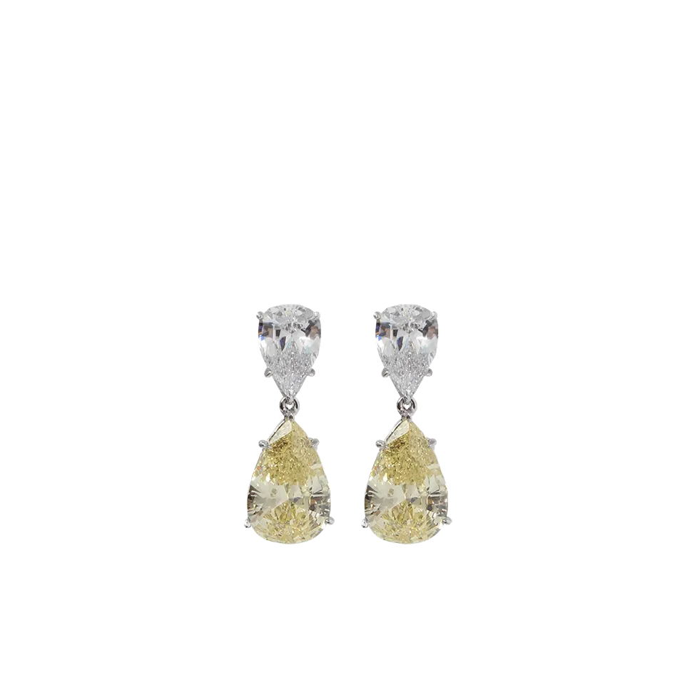 Oprah Canary Pear Earrings