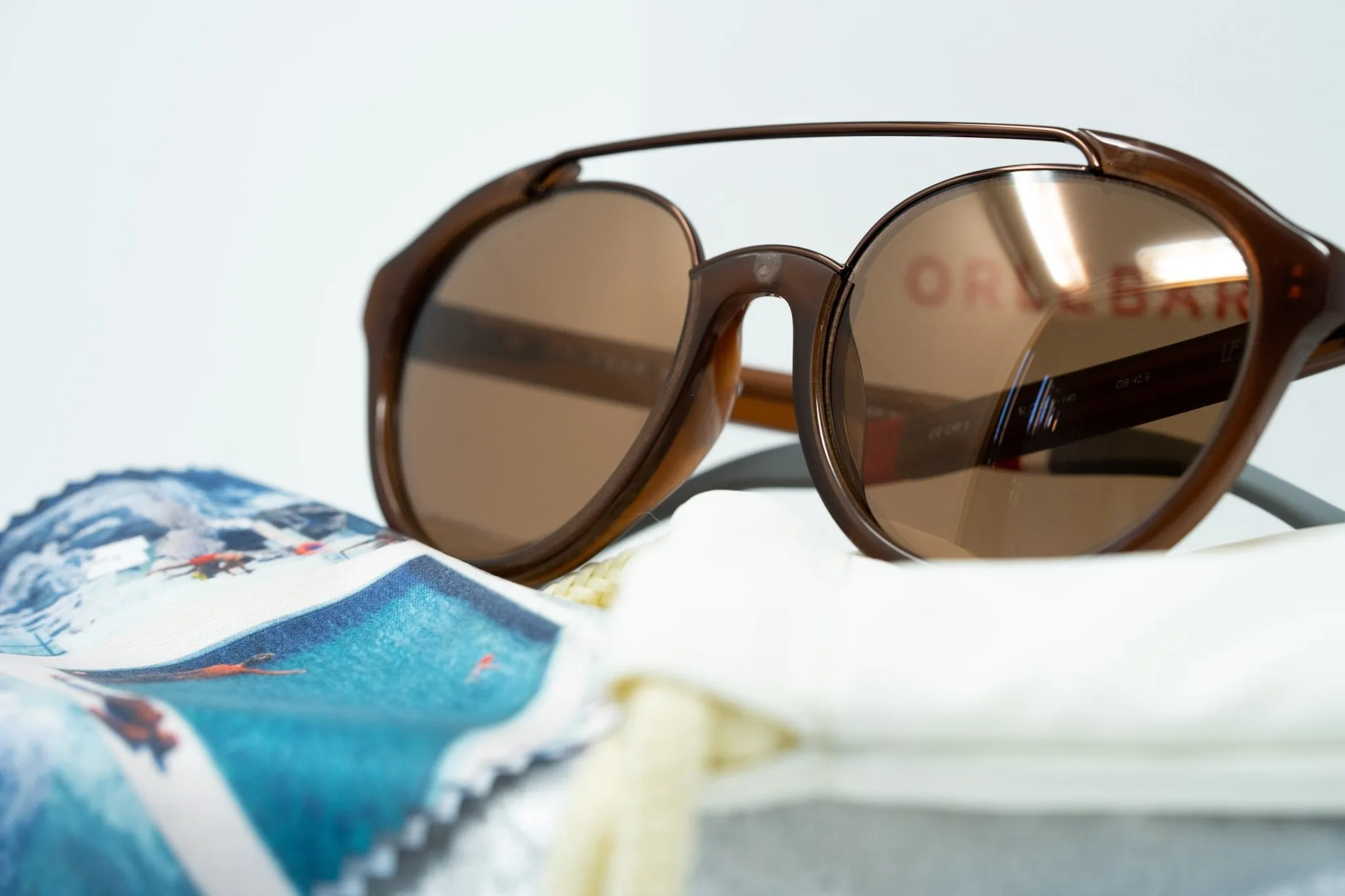 Orlebar Brown Sunglasses Round Brown