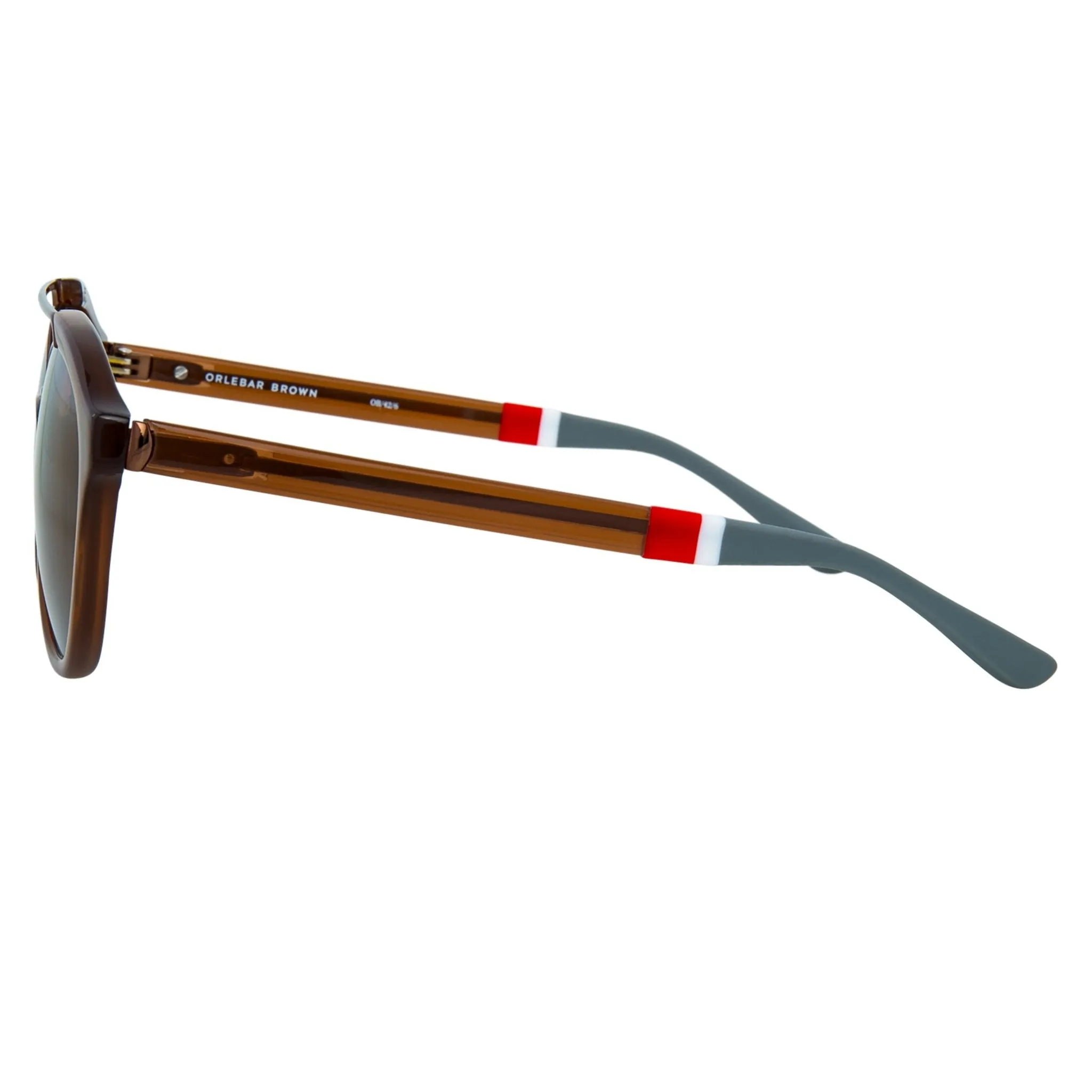 Orlebar Brown Sunglasses Round Brown